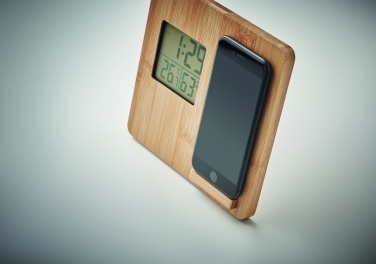 Logotrade promotional merchandise picture of: Bamboo weather station 10W