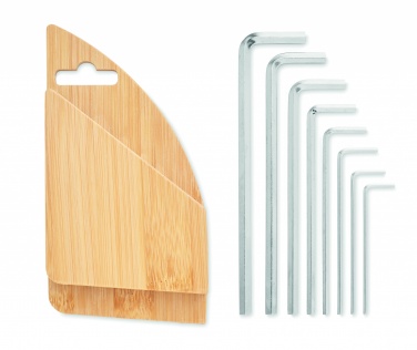 Logo trade corporate gifts picture of: Hex key set in bamboo