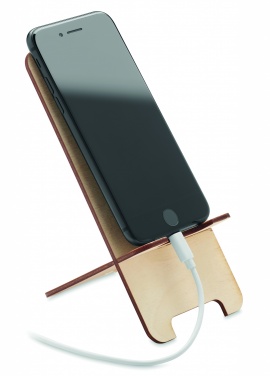 Logo trade promotional gifts image of: Birch Wood phone stand