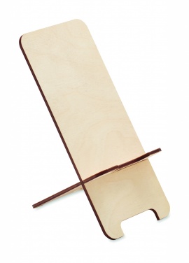 Logo trade promotional gift photo of: Birch Wood phone stand