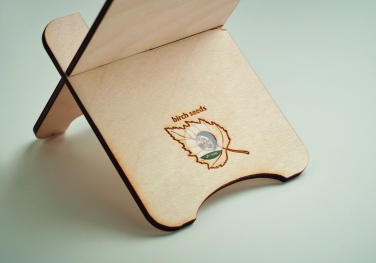 Logo trade advertising products picture of: Birch Wood phone stand