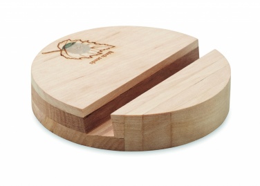 Logo trade promotional giveaways image of: Birch Wood phone stand