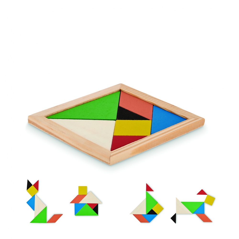 Logotrade promotional products photo of: Tangram puzzle in wood