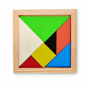 Logo trade advertising products picture of: Tangram puzzle in wood