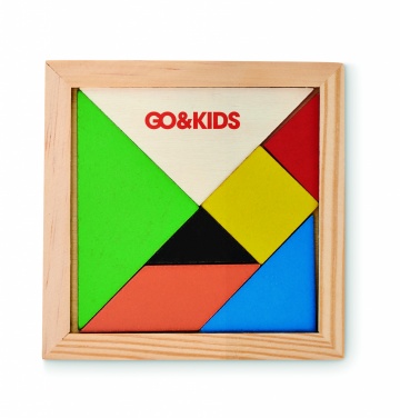 Logotrade promotional gift picture of: Tangram puzzle in wood