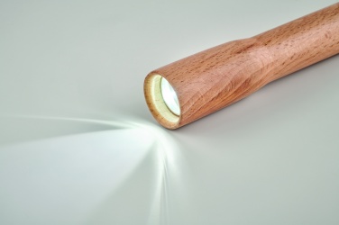 Logo trade promotional merchandise photo of: Wooden torch with COB light