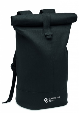 Logo trade corporate gifts picture of: Rolltop washed canvas backpack