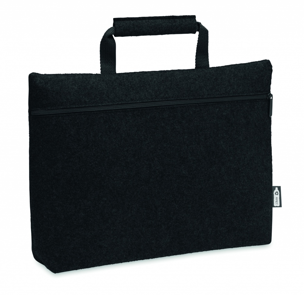 Logo trade promotional giveaways picture of: RPET felt zippered laptop bag