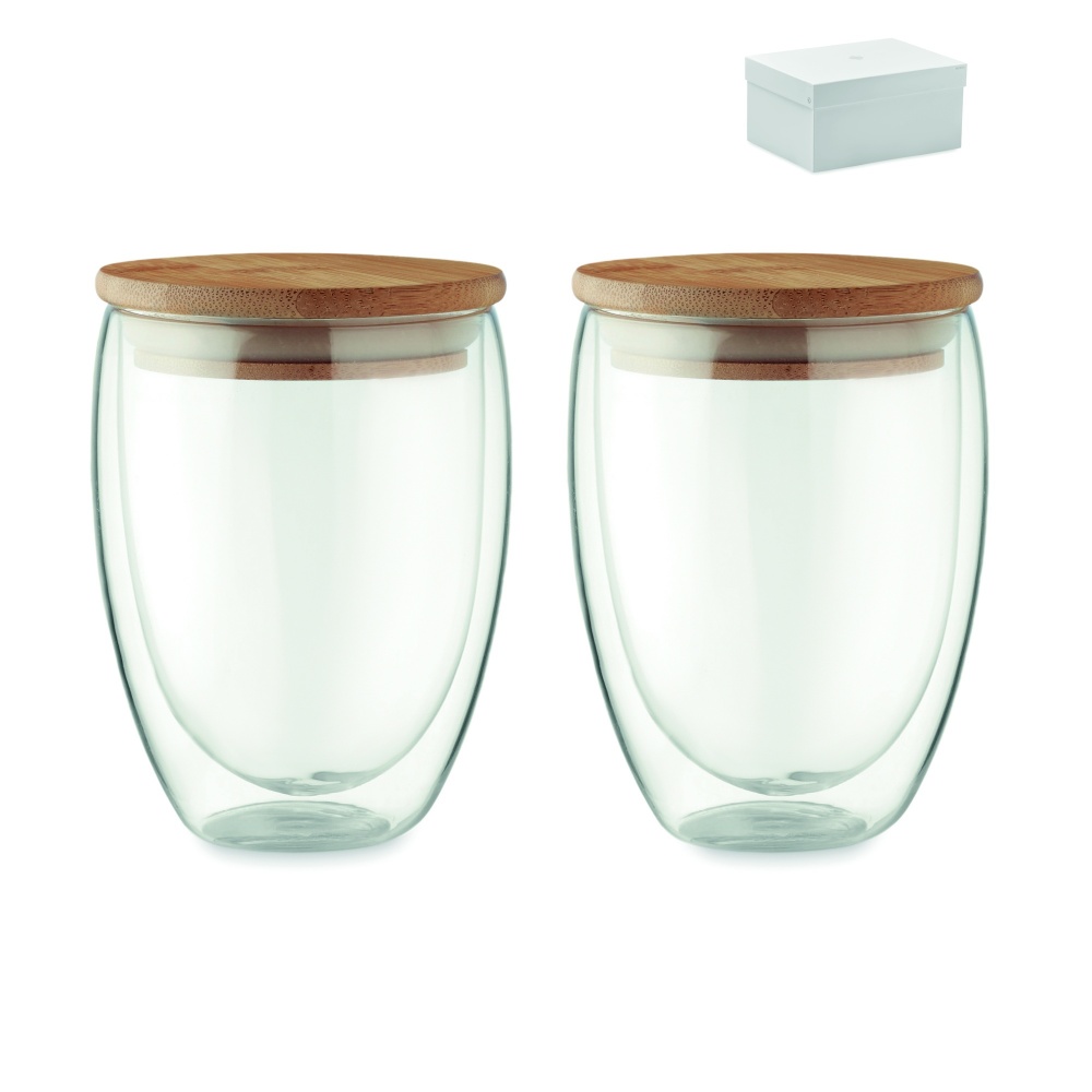 Logo trade corporate gift photo of: Set of 2 glasses 350 ml in box