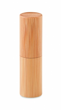 Logo trade promotional gift photo of: Lip balm in bamboo tube box