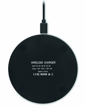 Logo trade promotional items picture of: Glass wireless 10W charger