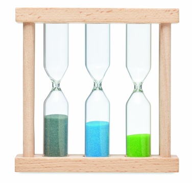 Logotrade corporate gift image of: Set of 3 wooden sand timer