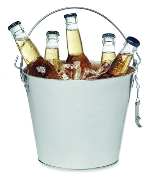 Logo trade promotional giveaway photo of: Metal beer bucket 4L