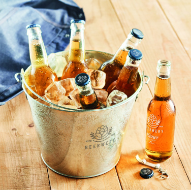 Logo trade promotional product photo of: Metal beer bucket 4L