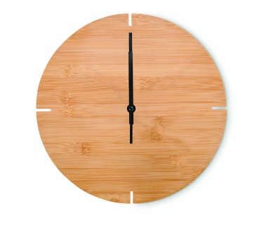 Logotrade corporate gifts photo of: Round shape bamboo wall clock