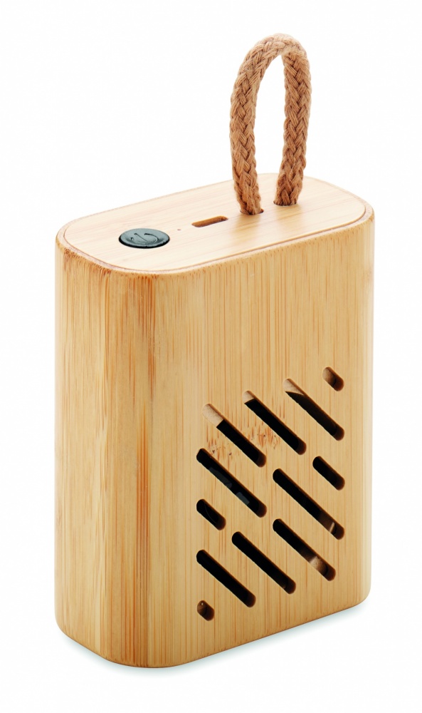 Logo trade promotional gifts picture of: 3W Bamboo wireless speaker