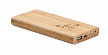 Logo trade promotional giveaways picture of: 6000 mAh Bamboo power bank