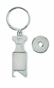 Logo trade advertising product photo of: Euro Token key ring Porvoo