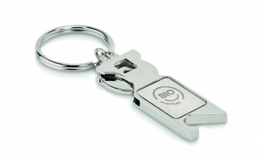 Logo trade promotional merchandise photo of: Euro Token key ring Porvoo