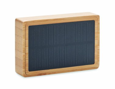 Logo trade promotional merchandise picture of: Solar bamboo wireless speaker