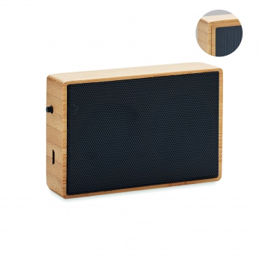 Logo trade promotional items picture of: Solar bamboo wireless speaker