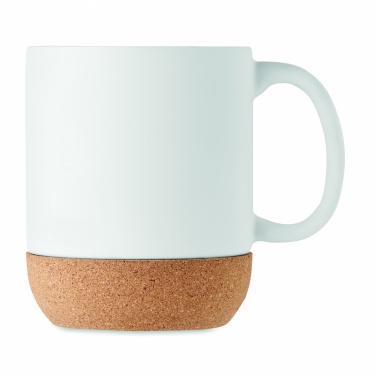 Logo trade promotional items image of: Matt ceramic cork mug 300 ml