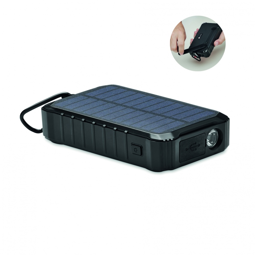 Logotrade promotional product picture of: 8000 mAh solar dynamo charger