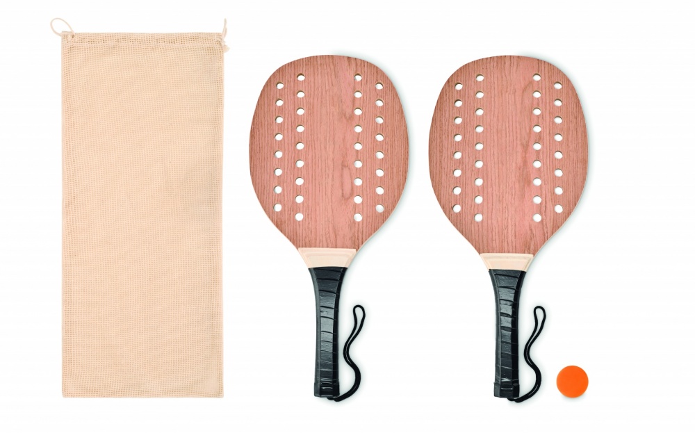 Logo trade promotional products picture of: Rosewood beach tennis set