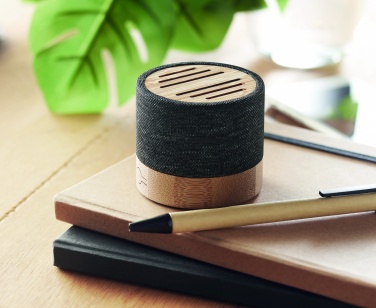 Logotrade promotional merchandise photo of: Bamboo RPET wireless speaker