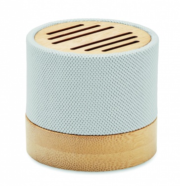 Logotrade business gift image of: Bamboo RPET wireless speaker