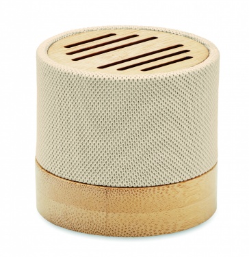 Logotrade promotional gift image of: Bamboo RPET wireless speaker