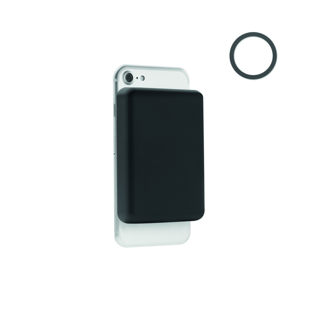 Logo trade promotional giveaway photo of: Magnetic wireless charger 15W powerbank 5000 mAh