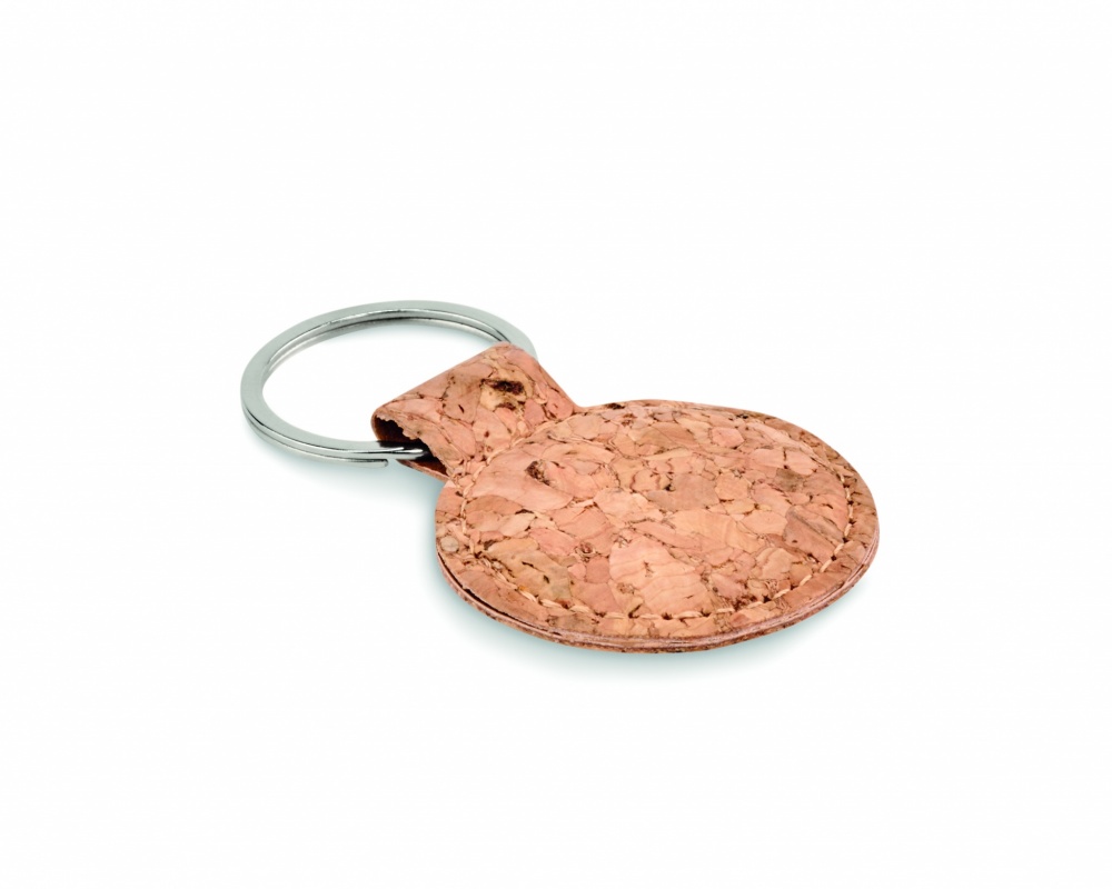 Logotrade promotional items photo of: Round cork key ring Mikkeli