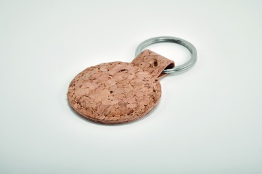 Logotrade promotional item image of: Round cork key ring Mikkeli