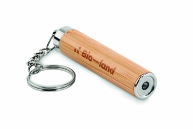 Logo trade promotional giveaways image of: Mini bamboo torch with keyring