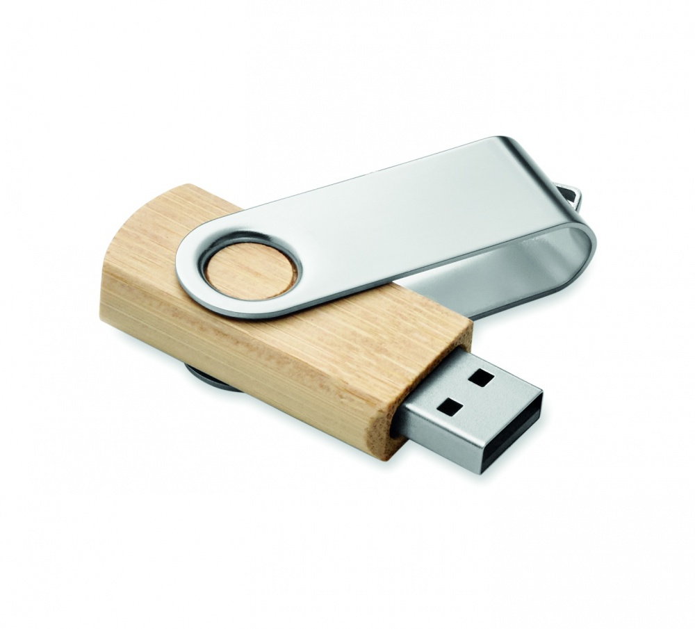 Logo trade advertising products image of: Techmate bamboo USB 16GB       MO6898-40