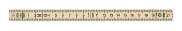 Logo trade corporate gift photo of: Carpenter ruler in wood 2m