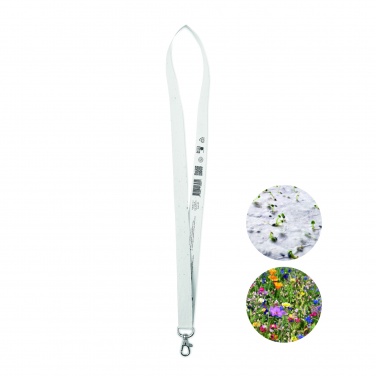 Logotrade promotional gift picture of: Seed paper lanyard w/hook