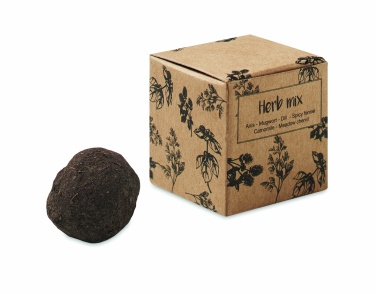 Logo trade promotional merchandise picture of: Herb seed bomb in carton box