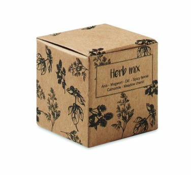 Logo trade promotional gift photo of: Herb seed bomb in carton box