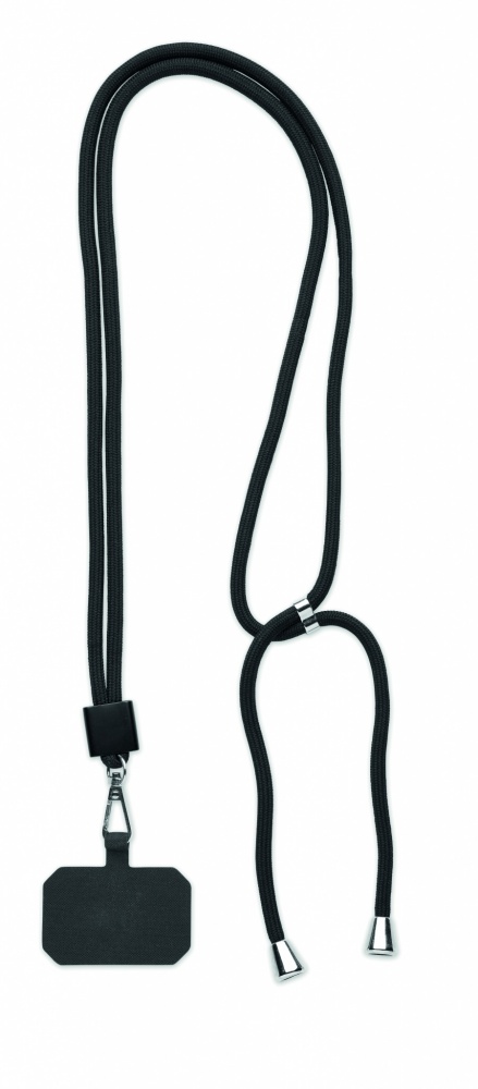 Logo trade advertising products picture of: RPET Phone holder lanyard