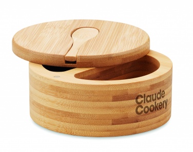 Logo trade promotional items image of: Salt and pepper bamboo box