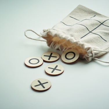 Logo trade promotional items image of: Wooden tic tac toe