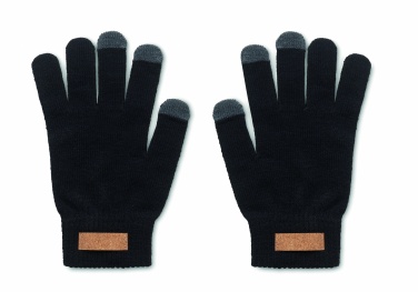 Logo trade promotional giveaways picture of: RPET tactile gloves