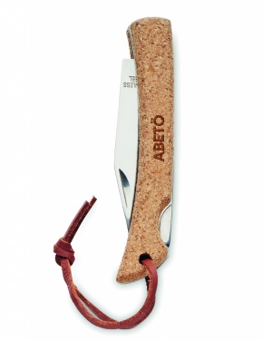 Logotrade promotional products photo of: Foldable knife with cork