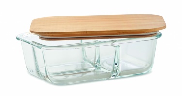 Logo trade corporate gifts picture of: Glass lunch box with bamboo lid