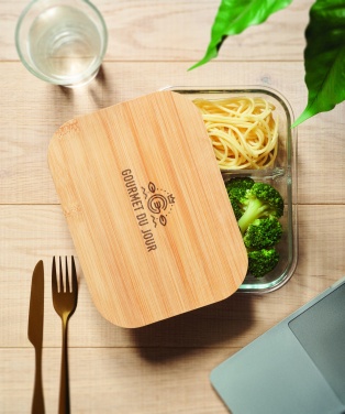 Logotrade business gift image of: Glass lunch box with bamboo lid