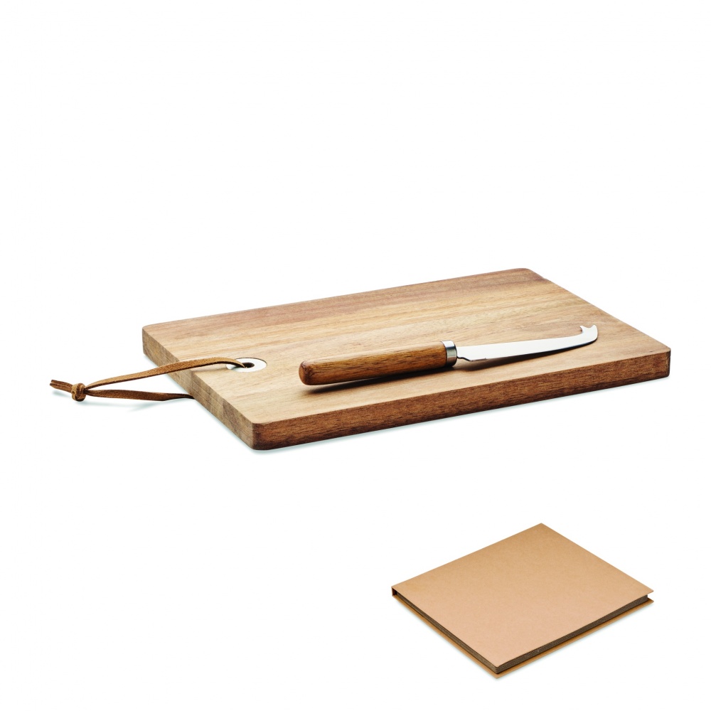 Logotrade business gift image of: Acacia wood cheese board set Hannover