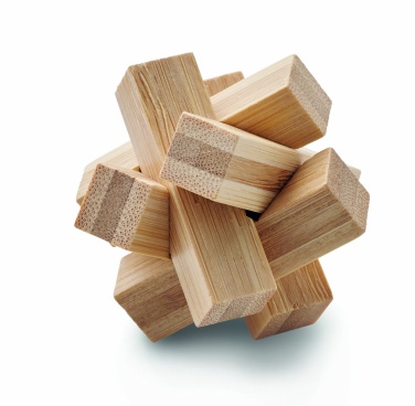 Logo trade promotional items image of: Bamboo brain teaser star shape