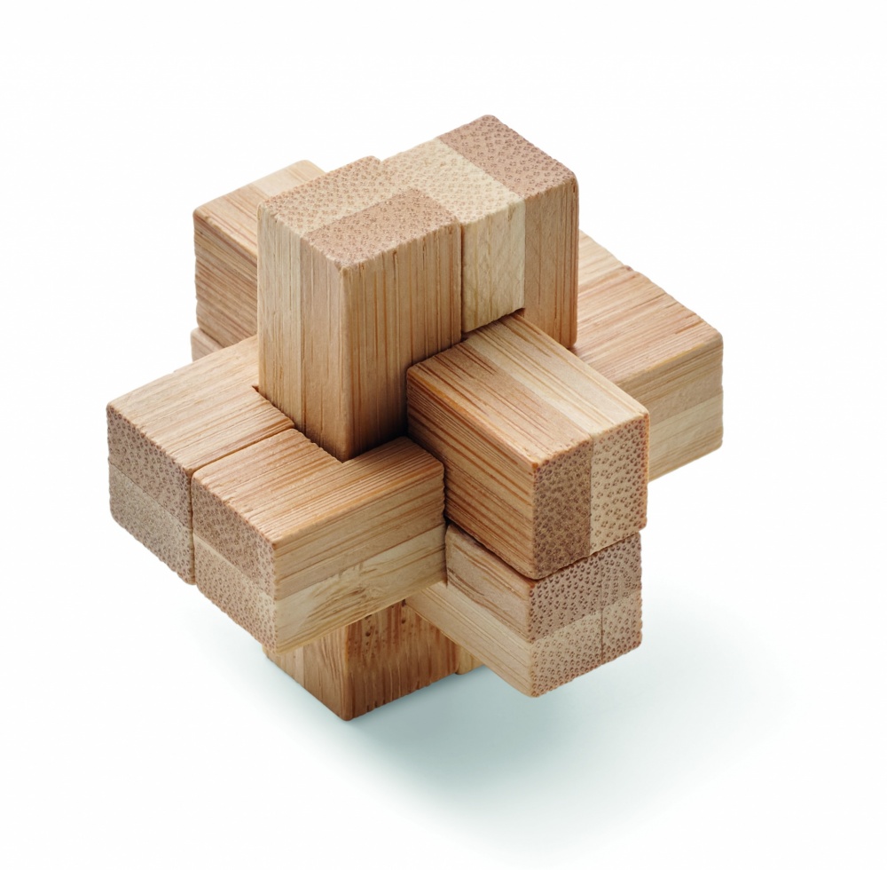 Logo trade advertising product photo of: Bamboo brain teaser puzzle